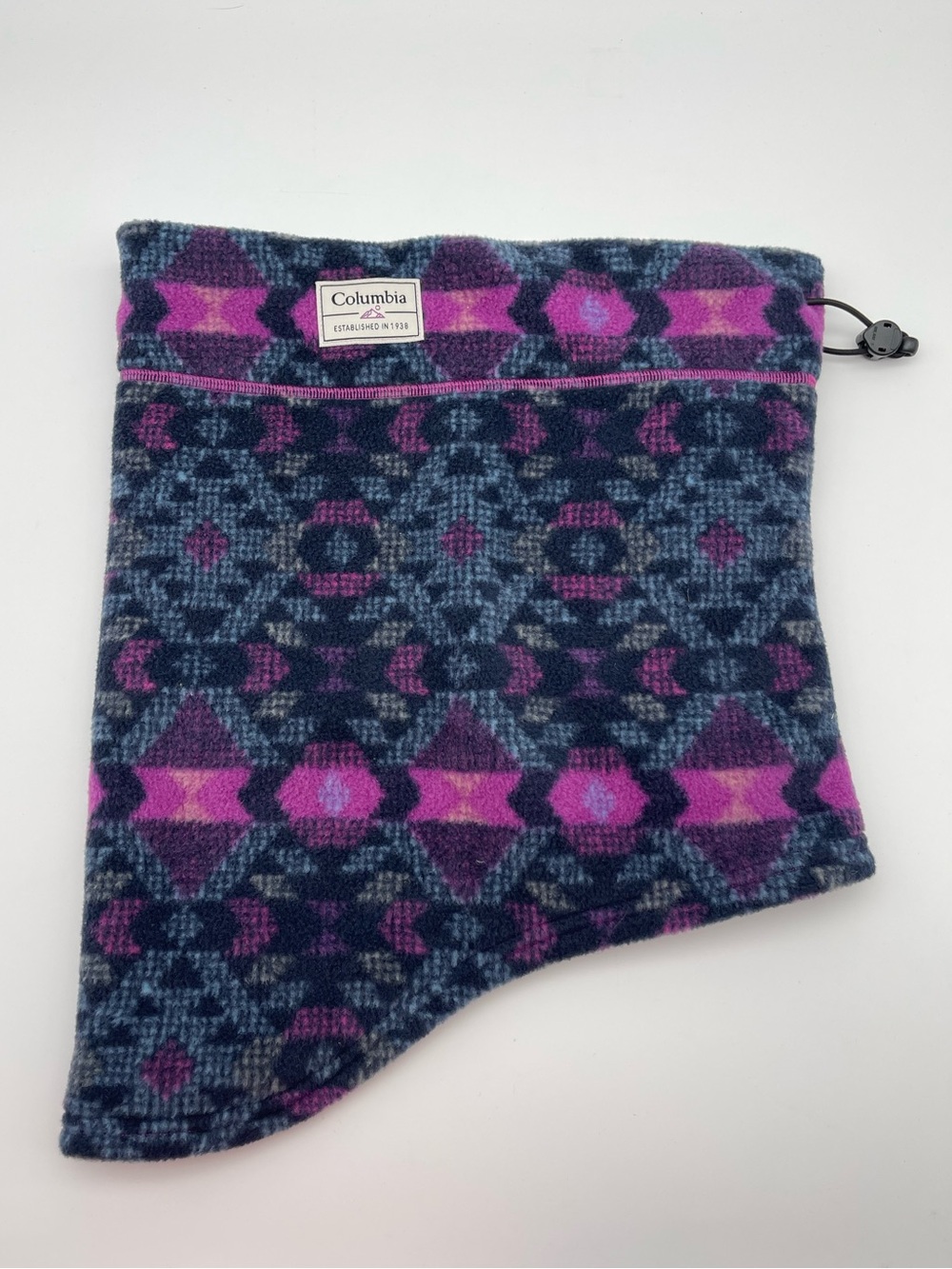 Columbia CSC II Fleece Gaiter Purple Blue Aztec Geometric Print